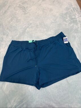 Women's Teal Lightweight Drawstring Shorts